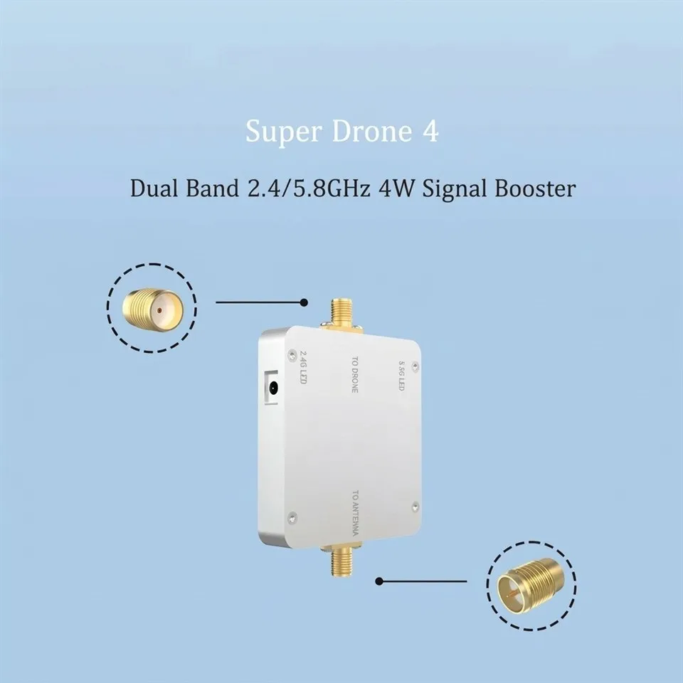 ACASOM 2.4G 5.8G Dual-Band Signal Amplifier Single-In Single-Out 2.4G/5.8G Drone Signal Booster high quality